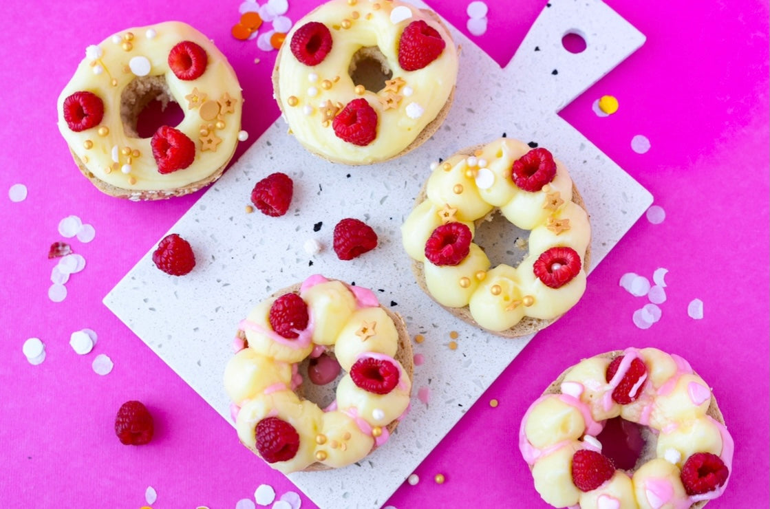 Glutenvrije donuts met gele room