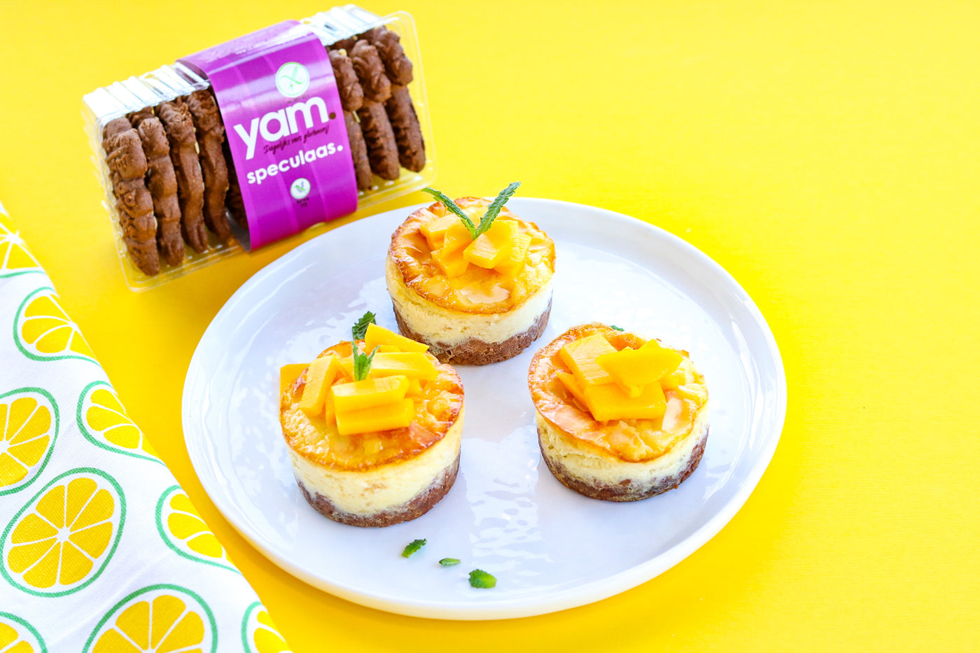 Glutenvrije cheesecake cupcakes met mango