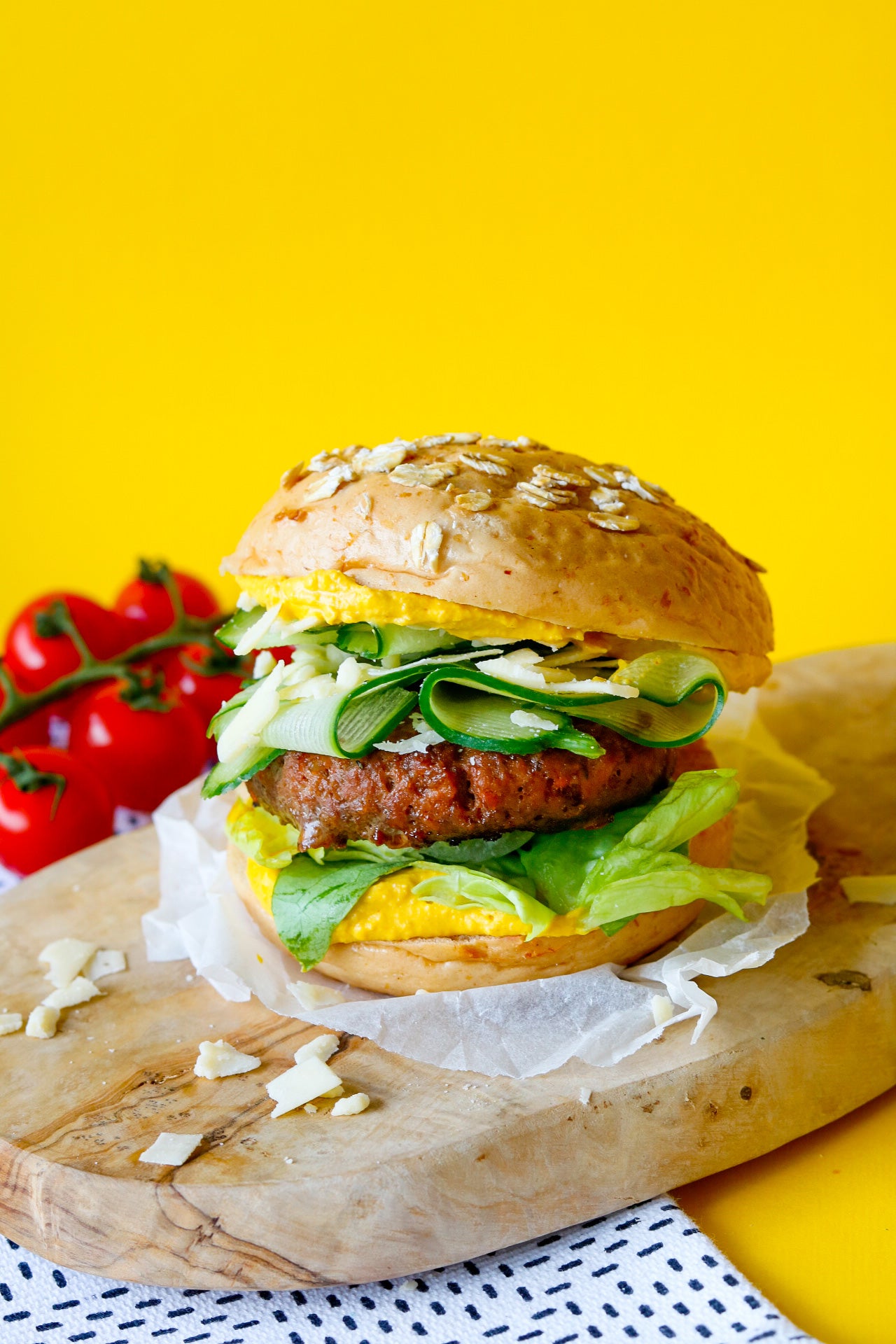 Glutenvrije hamburger met YAM bruin bolletje