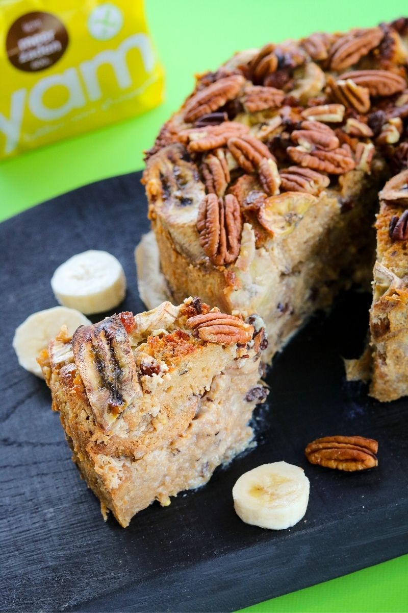Glutenvrije broodpudding met banaan