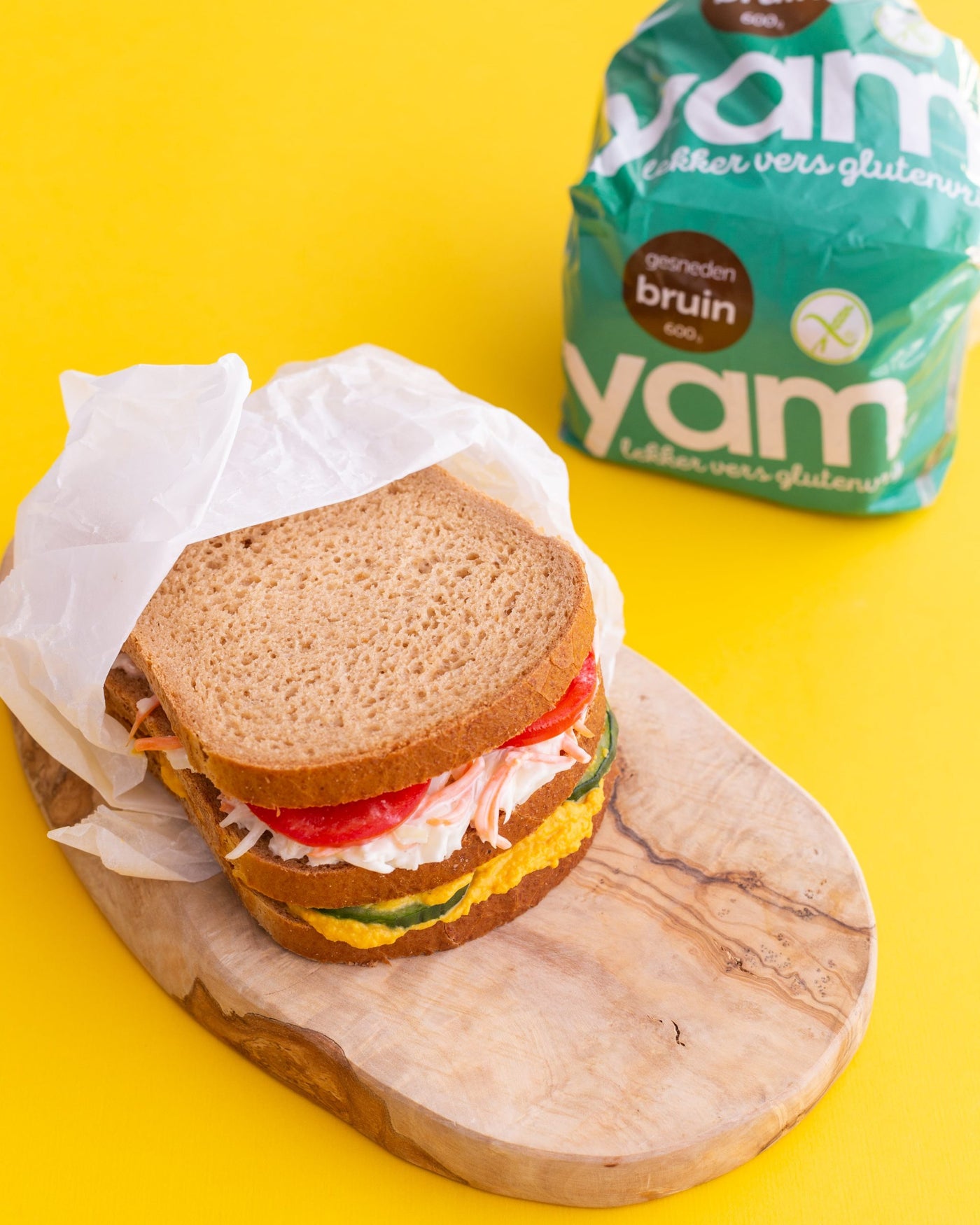 Glutenvrije lunch sandwich