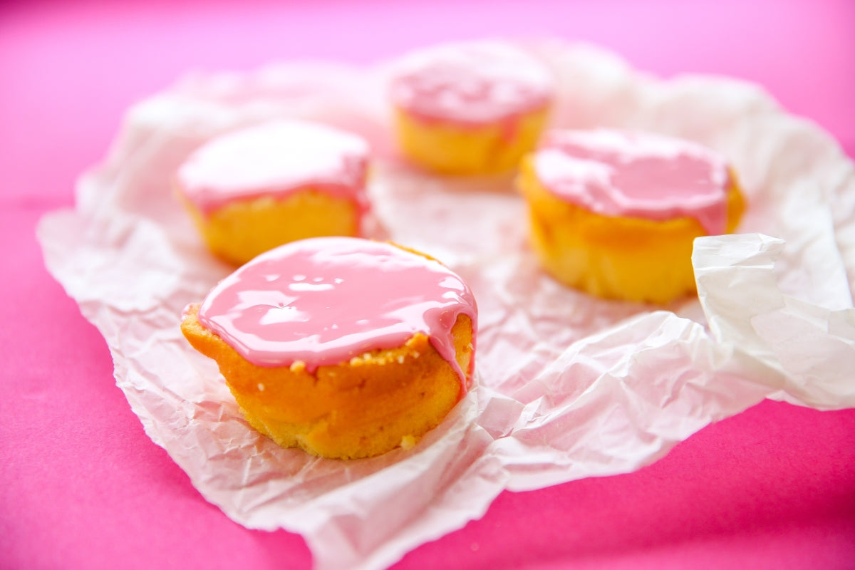 Glutenvrije roze koeken