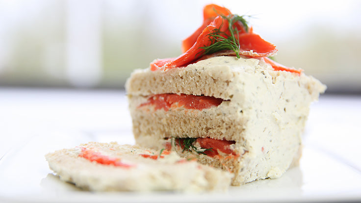 Sandwich taart met zalm