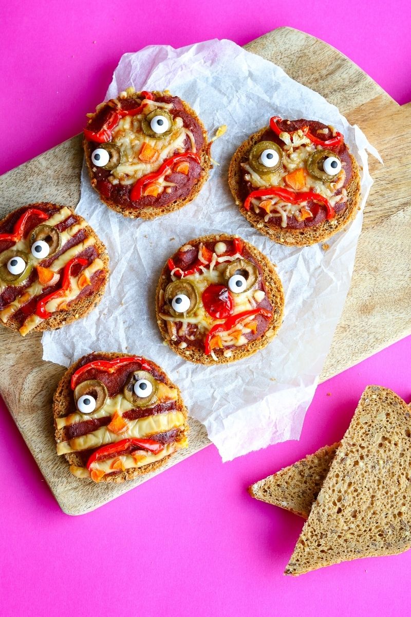 Yummies en monsters pizzabroodjes