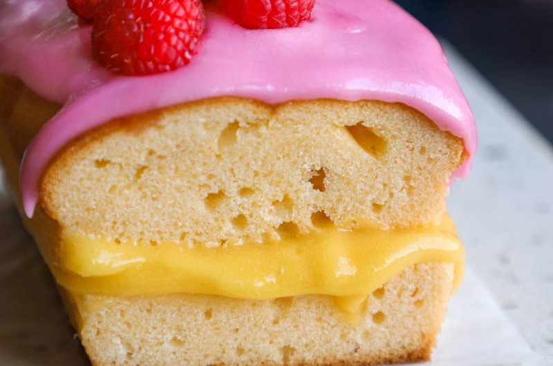 Glutenvrije roze koeken cake