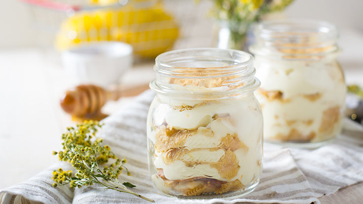 Yoghurt cake in een glaasje